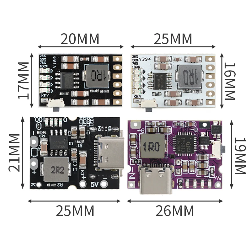 5V 3A 2A 2.4A usb TYPE-C/micro usb Boost Step Up Power Module Lithium LiPo Battery Charger Protection Board for DIY Charger