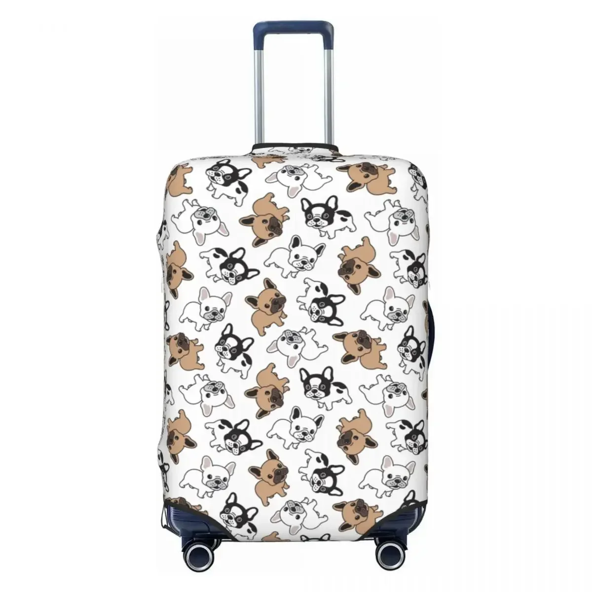 Custom French Bulldog Luggage Cover Funny Frenchie Dog Lover Suitcase Protector Covers Suit For 18-32 inch