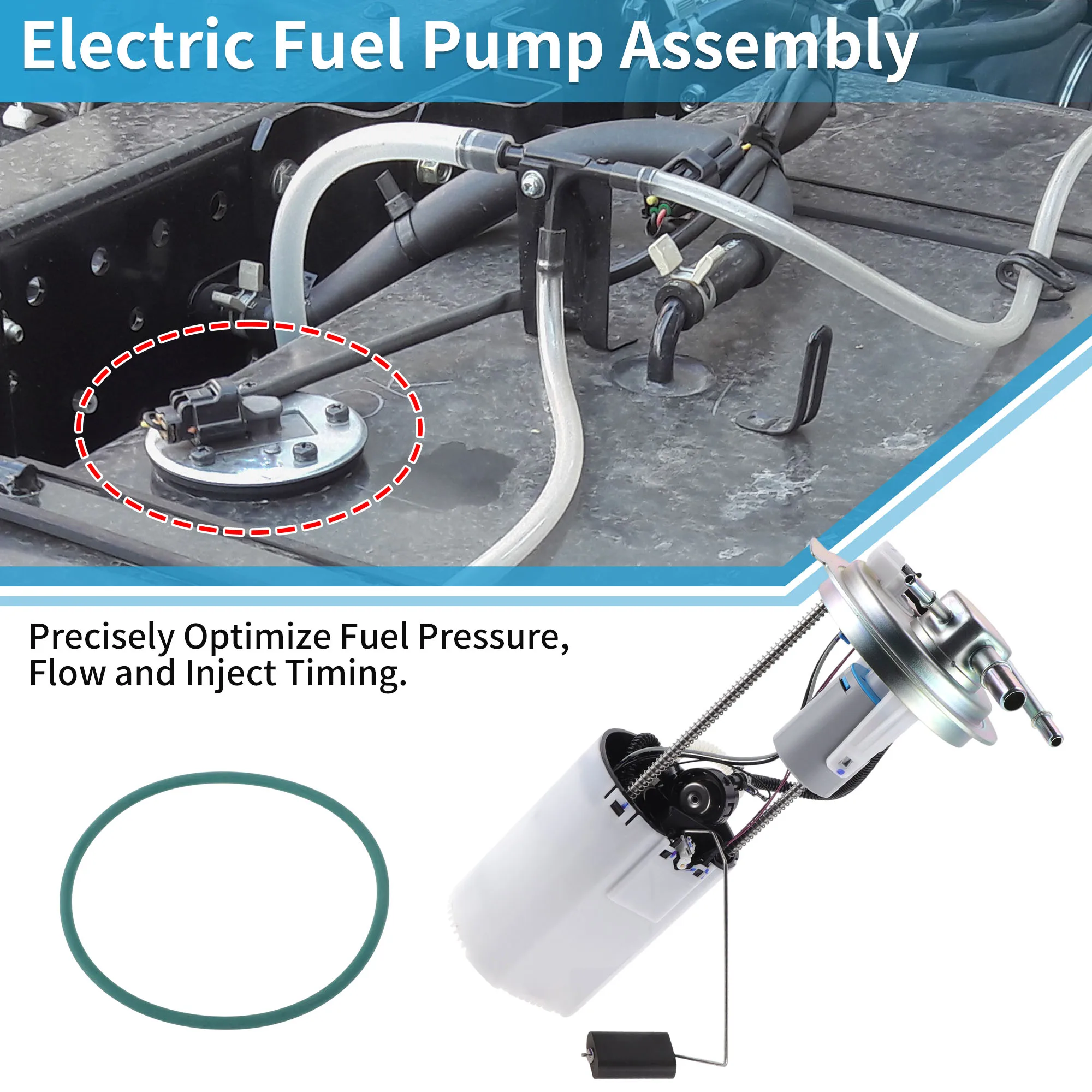 

X Autohaux Electric Fuel Pump Assembly No.E3678M for Chevy Express for Gmc Savana 1500 2500 Fuel Filter Pump Module