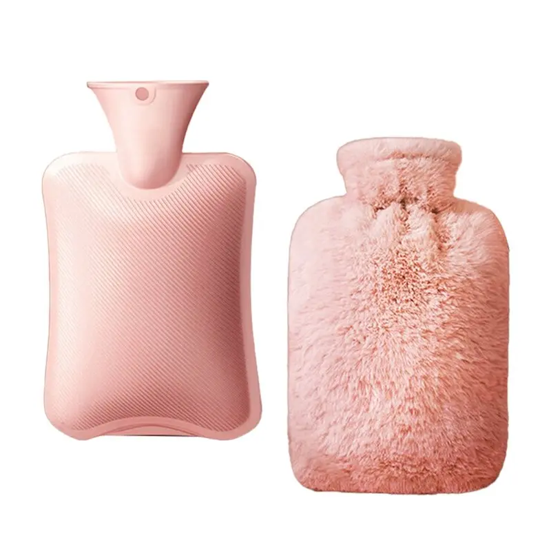 【OFF-SHELF】Materiaal PVC explosieveilige 2000 ml warmwaterkruik voor de winter, waterinjectie pluche warmers, hand- en voetverwarming