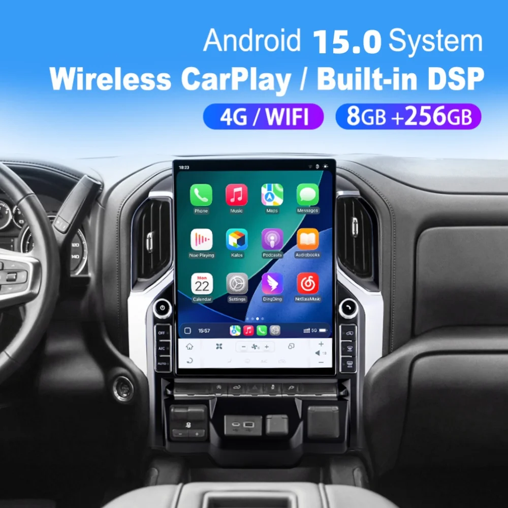 

16.2 inch Car Multimedia Player For Chevrolet Silverado 2019~2023 Android Auto Carplay GPS Navigation Car Radio DSP Head Unit