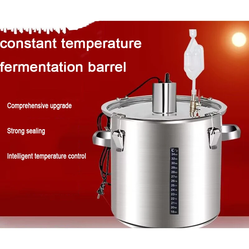 

50L Steel Fermentation Tank Steaming Wine Moonshine Constant Temperature Fermentation Barrel Wine Barrel Stainless