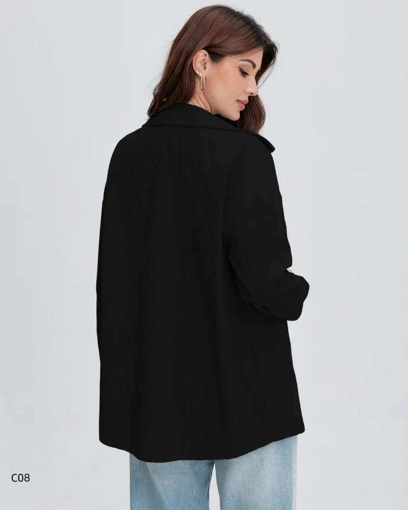 Chaqueta Cargo para mujer, abrigo cálido con botones, informal, ligero, ropa de calle para exteriores, abrigo de Color sólido de manga larga para otoño y primavera