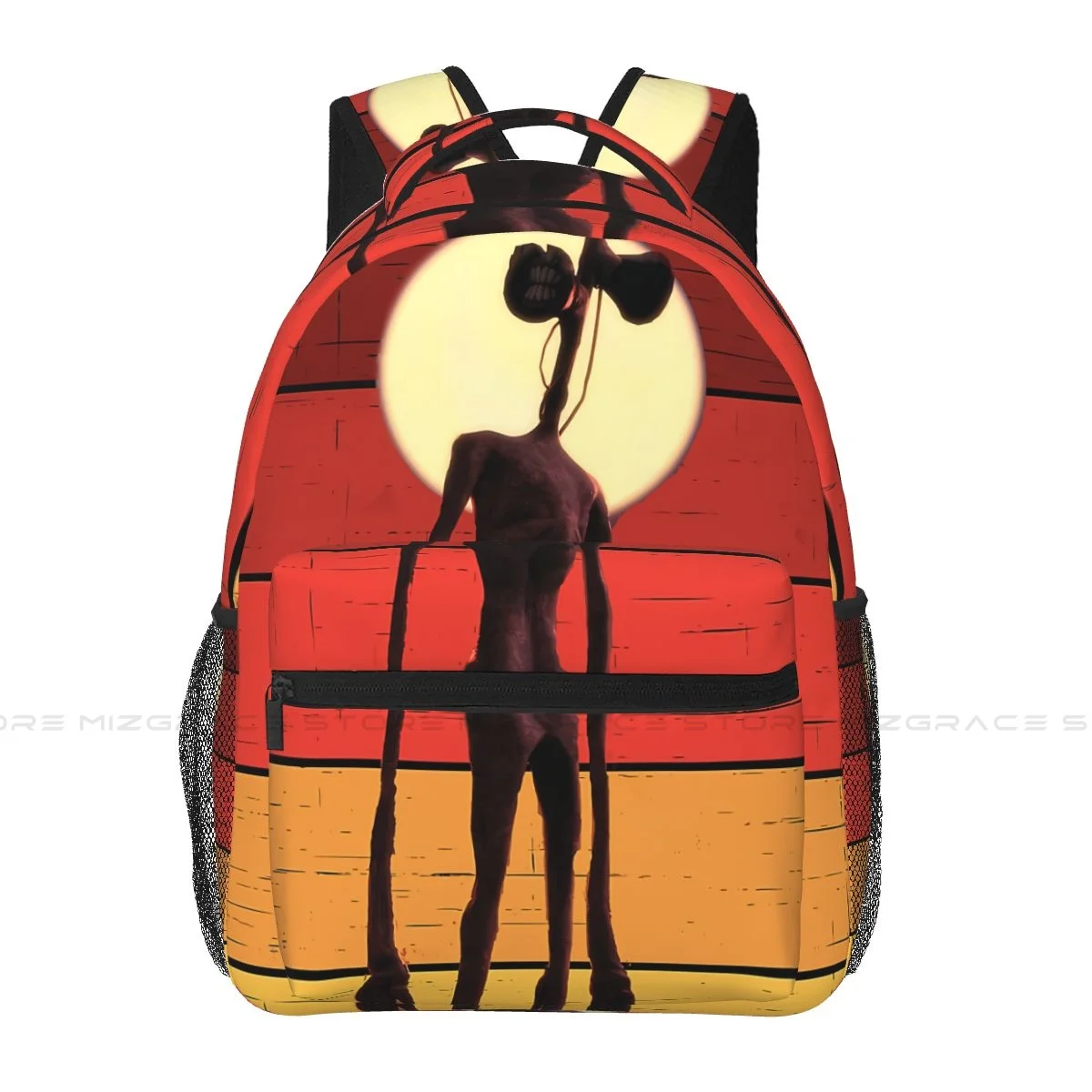 Retro Siren Head Backpack for Girls Boys Travel Rucksack Daypack for Teenage School Laptop