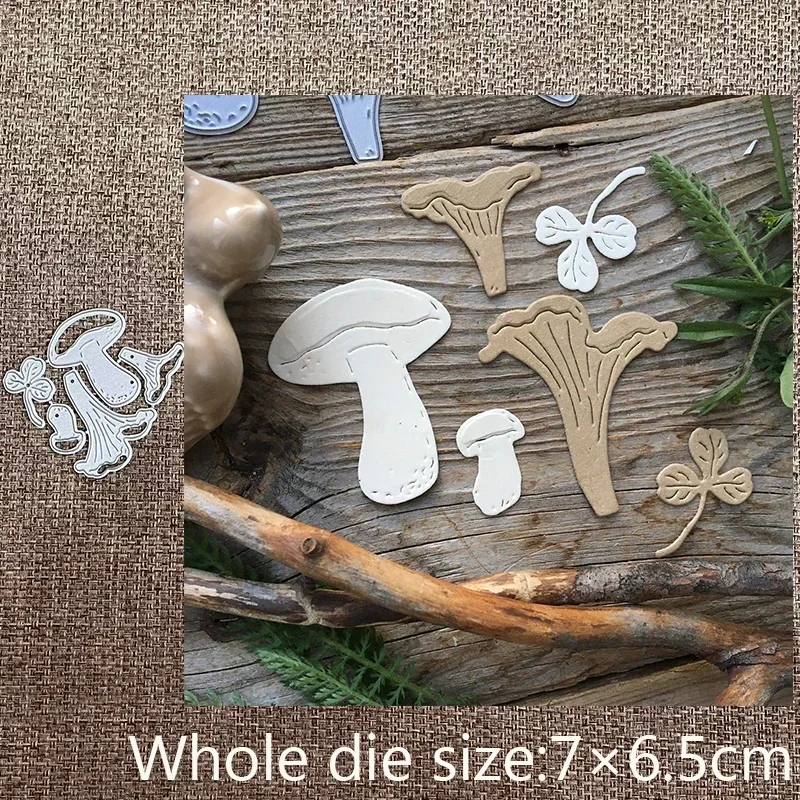 

New Design Craft Metal stencil mold Cutting Die Mushroom leaves decoration scrapbook die cuts Album Paper Card Craft Embossing