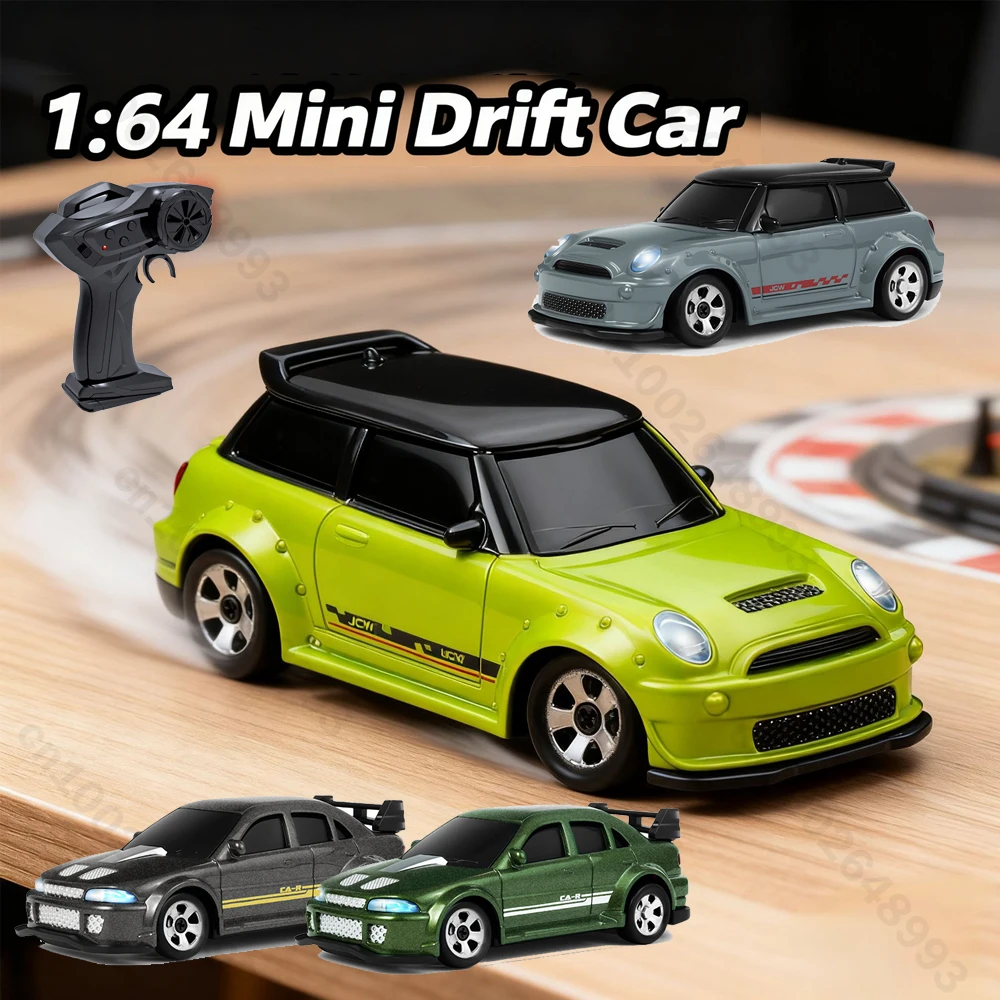 

1/64 Desktop Remote Control Sports Car Mini Alloy Four-Wheel Drive High Speed Racing Drifting RC Car Model Christmas Gifts
