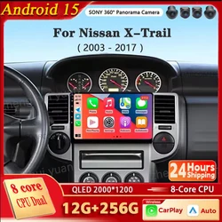 Android 15 Car Radio For Nissan X-trail 2003 2004 2005 2006 2007 Multimedia Video Player Navigation Stereo GPS 4G Carplay Auto