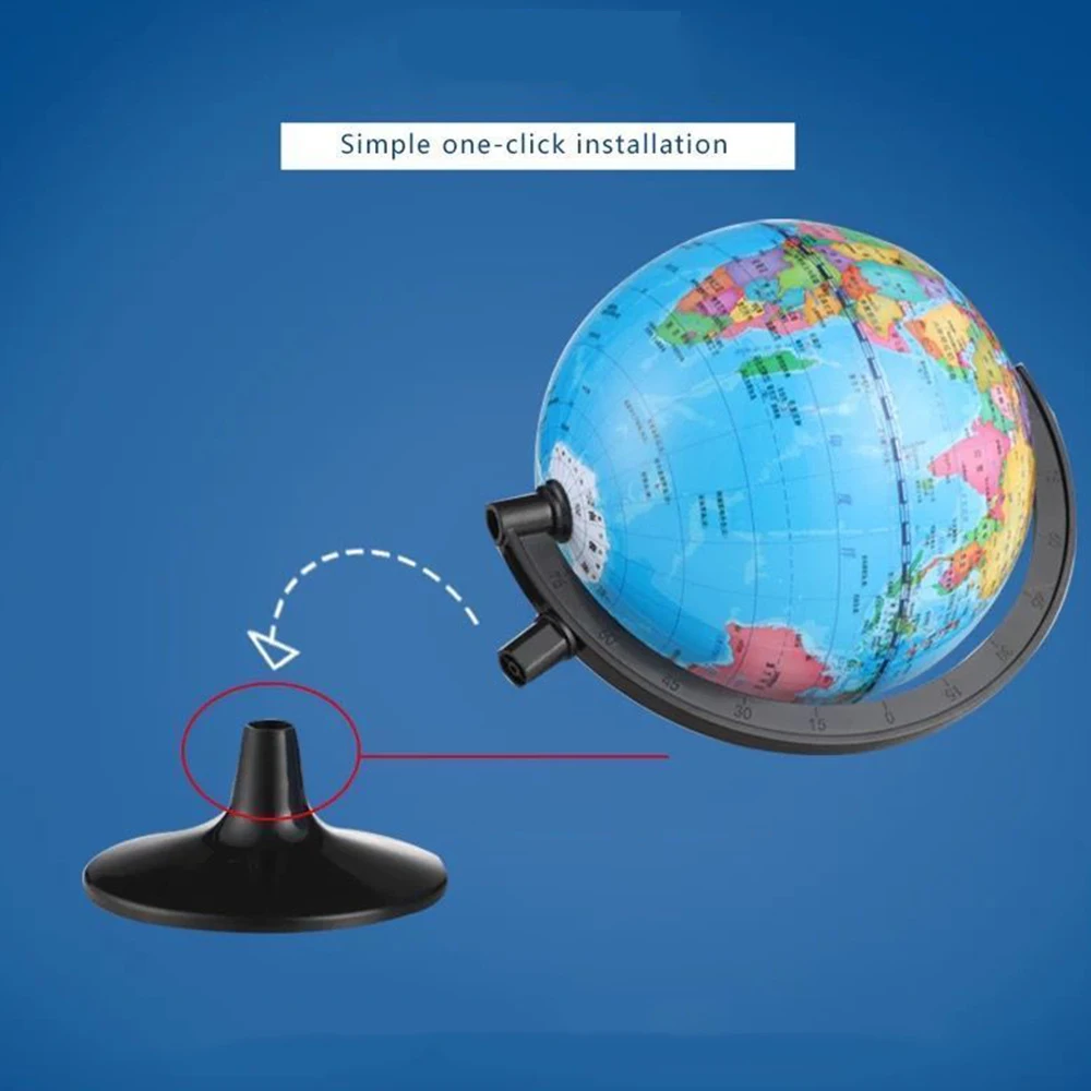 Imagem -02 - Globo do Mundo Retro com Base Mapa da Terra Instrumento da Geografia Educação Infantil Faça Você Mesmo 30x21 cm