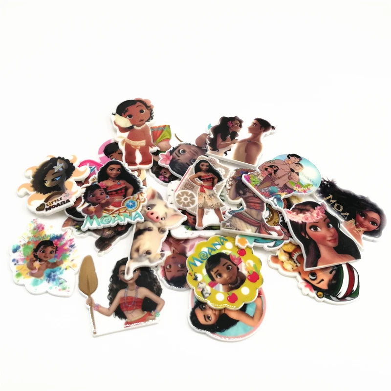 25pcs/lot  movie character moana resin planars for keychains making YB0950