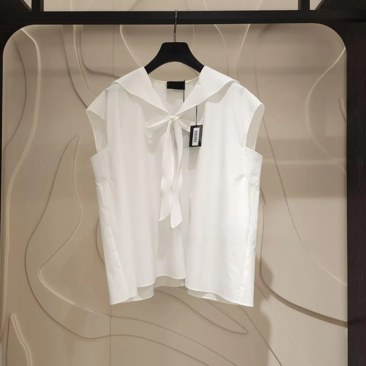 

Sweet Pure Cotton Commuter Sle irt Naval Collar Versatile Top Korean Version Breathable Skin-Friendly Light Weight Women'...