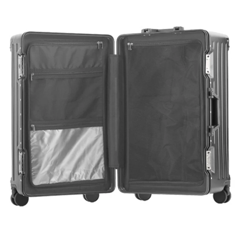 Middle Size Suitcase Multi Function Trolley Case Business Boarding Case TSA Travel Suitcase Aluminum Frame Luggage