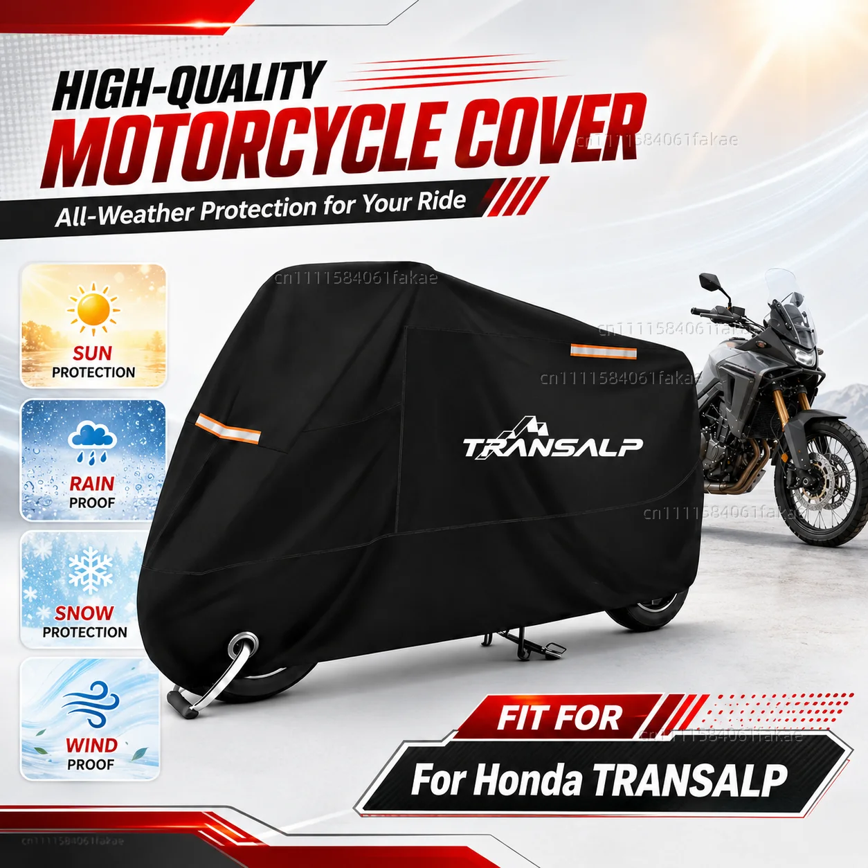 Motorcycle Cover Waterproof Outdoor All Season Dustproof UV Protective Moto Scooter Rain Cover For Honda XL 750 Transalp XL750