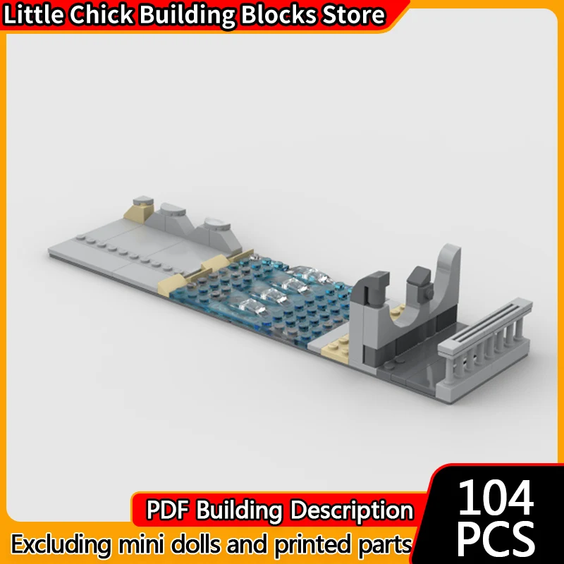 

City Street View Model MOC Building Bricks Ancient Historical Ruins Modular Technology Children Holiday Gifts Assemble Toys Suit