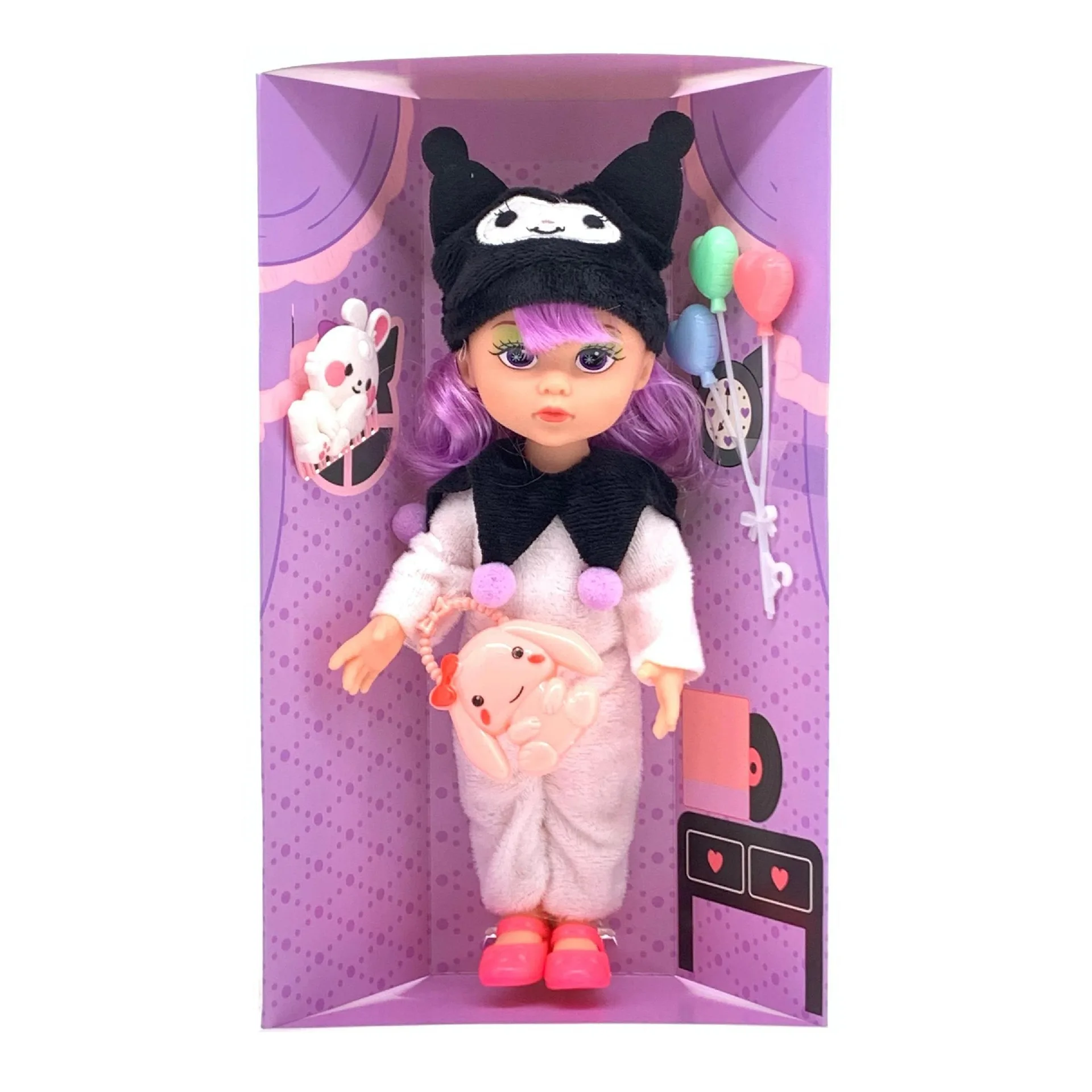 

Игрушки в японском стиле, 10 дюймов, виниловая кукла Kuromi Little Devil, музыкальные куклы, игрушки Cinnamoroll для девочек, праздничные подарки, мелодия