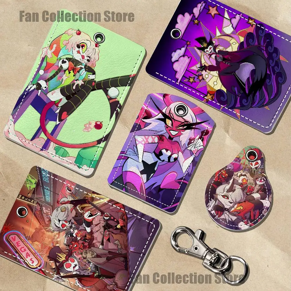 H-Helluva Cartoon B-Boss Holder Keychain For Air Tag Bank Business Work Card Holder Student Card Protective Case Bus Card
