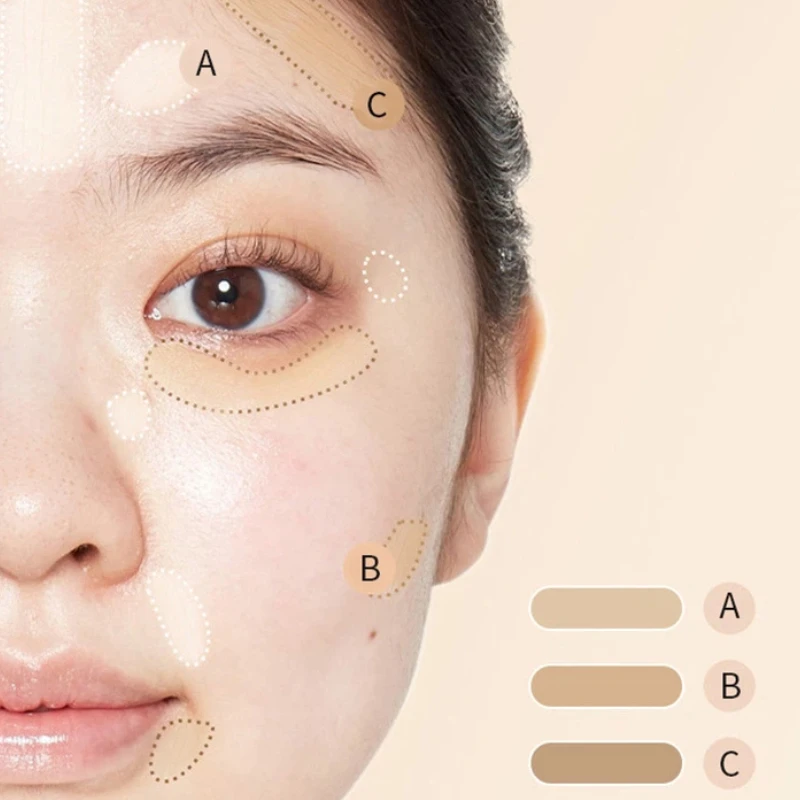 3 ألوان كونسيلر يغطي كامل الهالات السوداء علامات حب الشباب البقع المسيل للدموع الفراء كريم خافي عيوب البشرة سطع حتى كريم أساس البشرة جديد #3