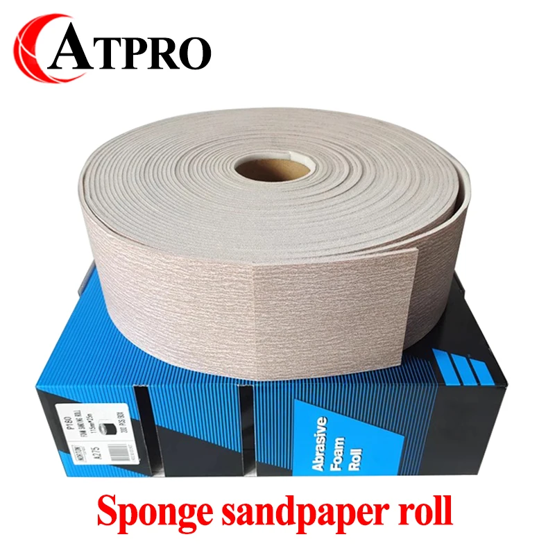 NORTON Sponge Sandpaper Roll For Automotive Plate Polishing Metal Spray Painting Wood Furniture Polishing 200pcs A box 180-800