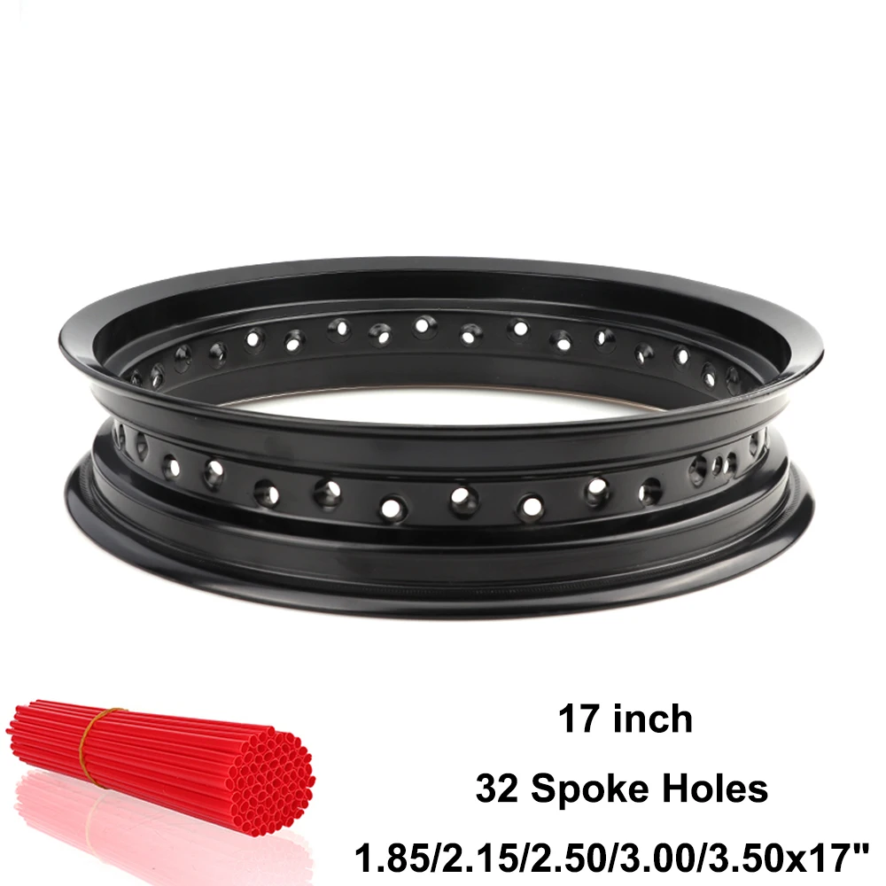 

Motocross 17 Inch 1.60x17"/1.85x17"/2.15x17"/2.50x17"/3.00x17"/3.50x17" Aluminum Alloy Rims Motorcycle 32 Spokes Holes Wheel Hub