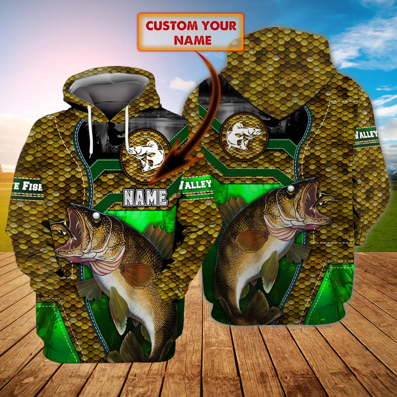 Sudadera con capucha KJ888 – Estampado 3D y cremallera unisex - imagen 3