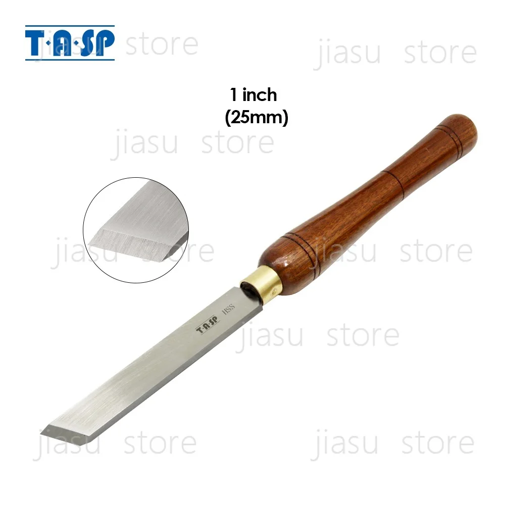 

TASP HSS Wood Lathe Skew Chisel Woodturning Tools Walnut Handle Woodworking Turning Gouge, 420mm, 25mm