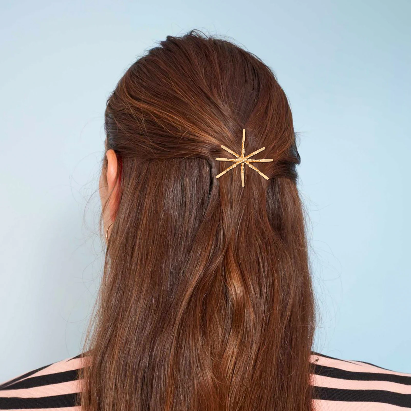 

Elegant 17pcs Golden Hair Clips with Pearls Women Barrettes Fashion Hairpin Set for Daily Wear