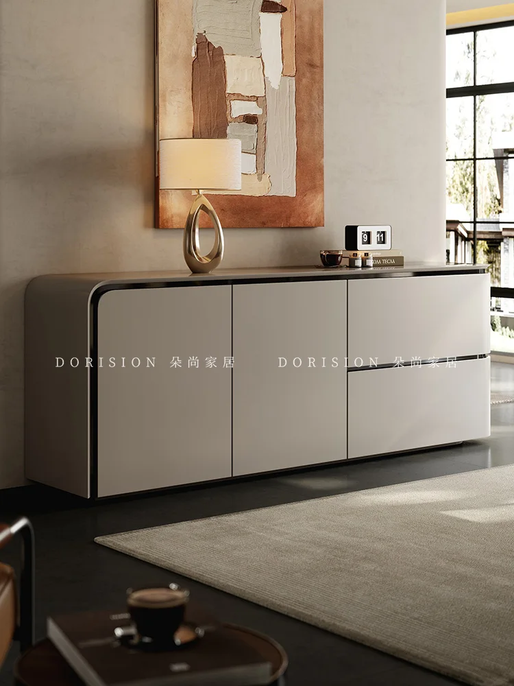 Yjq Sideboard Cabinet Living Room Minimalist Hallway Simple Modern Storage Tea Cabinet against the Wall Curio Cabinet