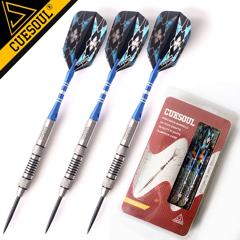 CUESOUL 3 Stück 26 g professionelle Dartpfeile mit Stahlspitze und Wolfram-Dartfass