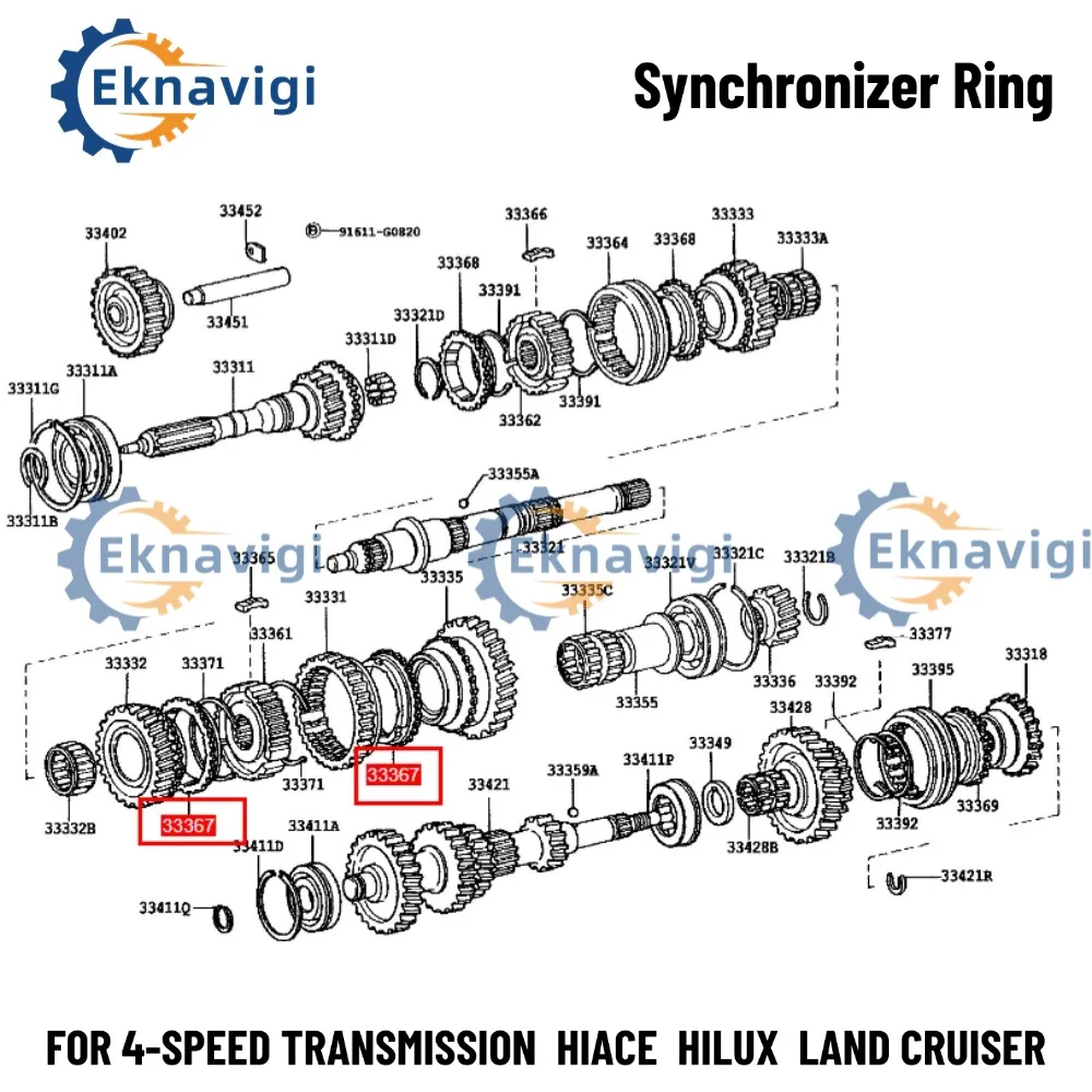 1PCS OE# 33368-20012 Ring SYNCHRONIZER For TOYOTA HIACE HILUX LAND