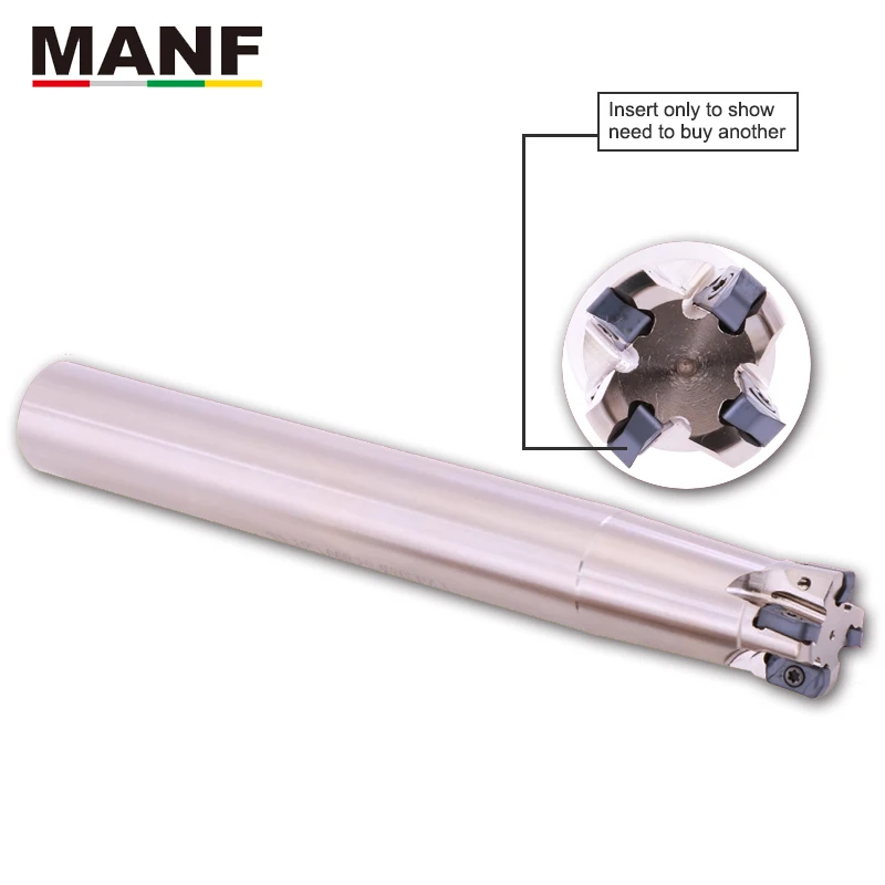 MANF Face Milling Holder Milling Cutter EXN03R16D15d150L2T 15mm 16mm 20mm High Feed CNC Mill Tools For LNMU0303ZER Insert