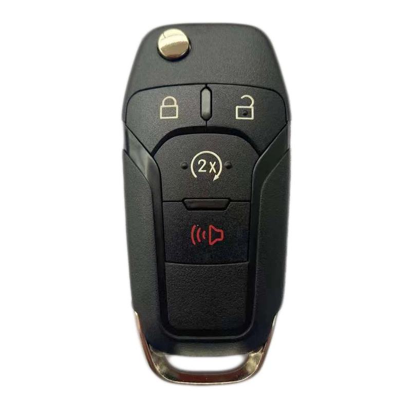 TXK018096 Aftermarket For Ford 4 Button Flip Key Remote With HU101 Blade Type 902MHz Frequency 49 Chip