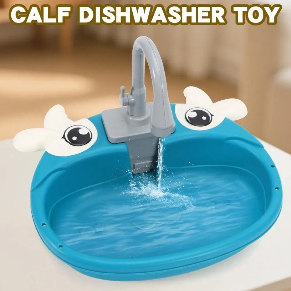 New Cartoon Frog Play Kitchen Sink Electric Powered Tap Water Feature Electric Faucet Water Play Parent Unisex Interactive