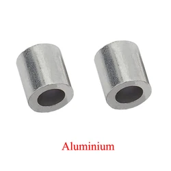 3mm 4mm 5mm 6mm 8mm Columnar Cylinder Round One Hole Steel Wire Rope Clip Crimping Clamps AL Aluminium Sleeve Ferrule