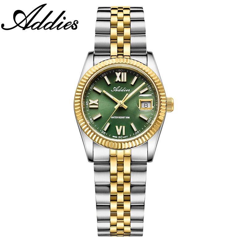 

ADDIES Elegant Luxury Couple Watches 5Bar Waterproof 316L Stainless Steel Watch BGW9 Super Luminous Quartz Couple Watch AW25901