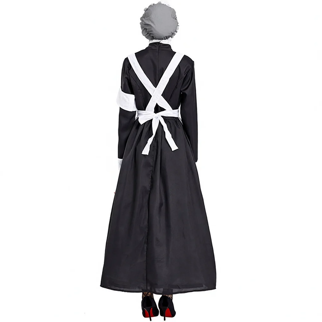 Victorian Era Women's Nurse Uniform Historical War Time Uniform Halloween Costume Adult Size Nursing Outfit Stage Performance view 5
