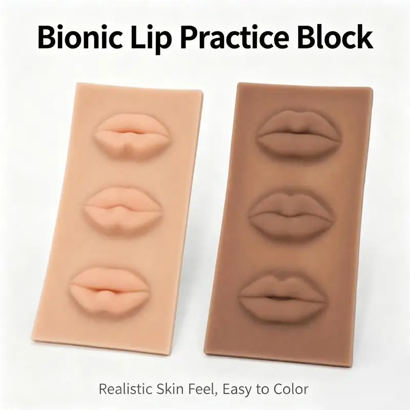 1Pcs Latex Tattoo Makeup Lip Coloring Practice Skin 3D Lip Model With 3 Type Europe Lip Shape For Lip Blush Technique