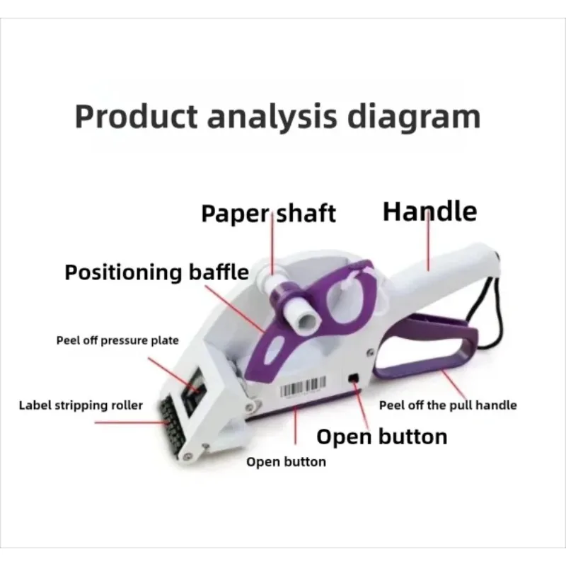 Manual Handheld Label Applicator - One-button Operation  Suitable for Shipping Parcels  Cartons and Products