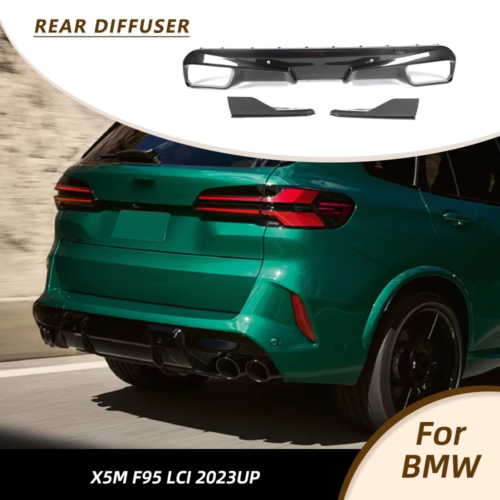 

Задний диффузор автомобиля, гоночные комплекты кузова для BMW F95 X5 M LCI 2023 2024 X5M, задний бампер, задний диффузор Prepreg DRY, углеродное волокно