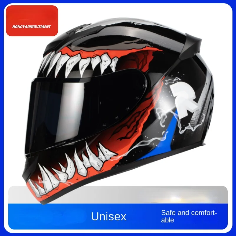 Full face racing helmet winter warm unisex motorcycle helmet  capacetes para moto