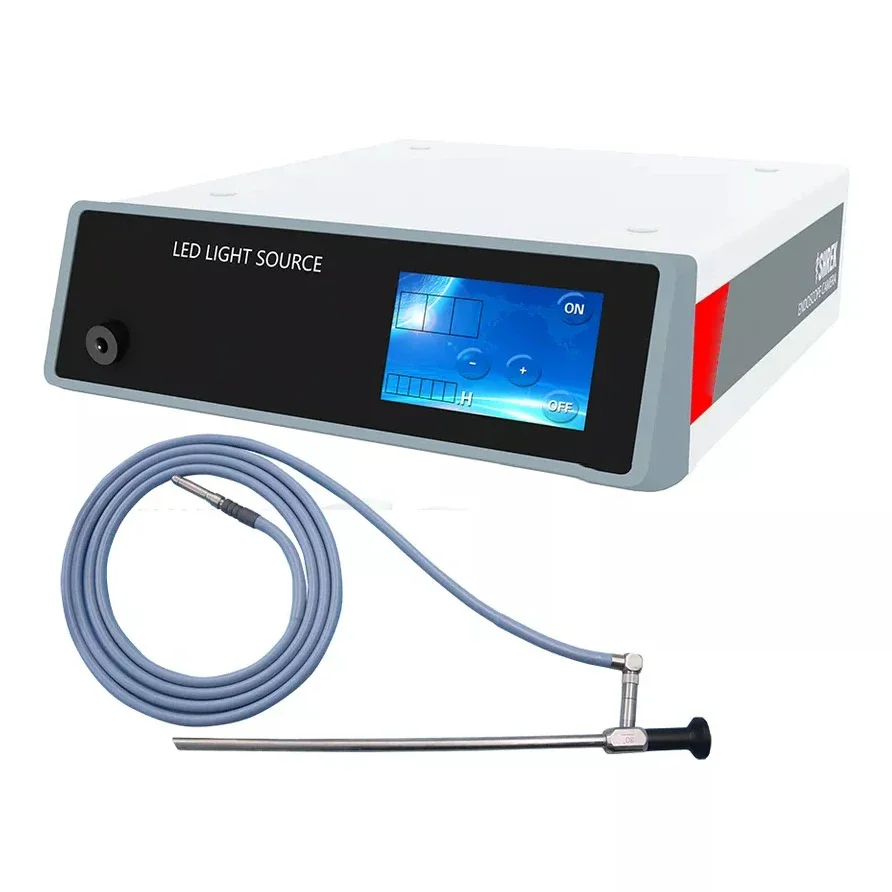 

High Brightness 100W Hysteroscope LED Cold Light Source with Endoscope Price