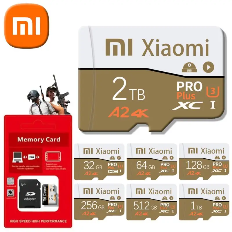 New Xiaomi Memory Card 128GB Micro Card Class 10 512GB 256GB SD/TF Flash Card Free SD Adapter For MobilePhone Computer Camera