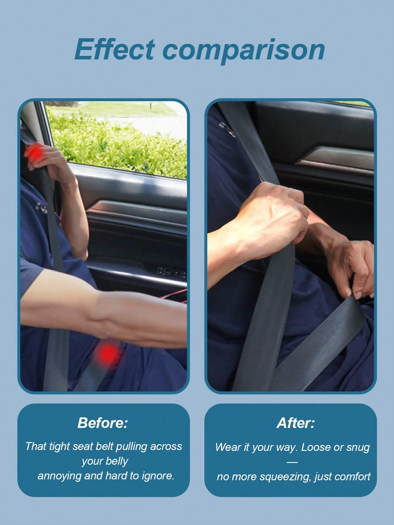 أداة ضبط حزام الأمان المغناطيسية - نسيج الكانتارا الناعم، تصميم غير قابل للانزلاق، حامل مغناطيسي قوي - يقلل من الضغط، ويعزز الراحة،