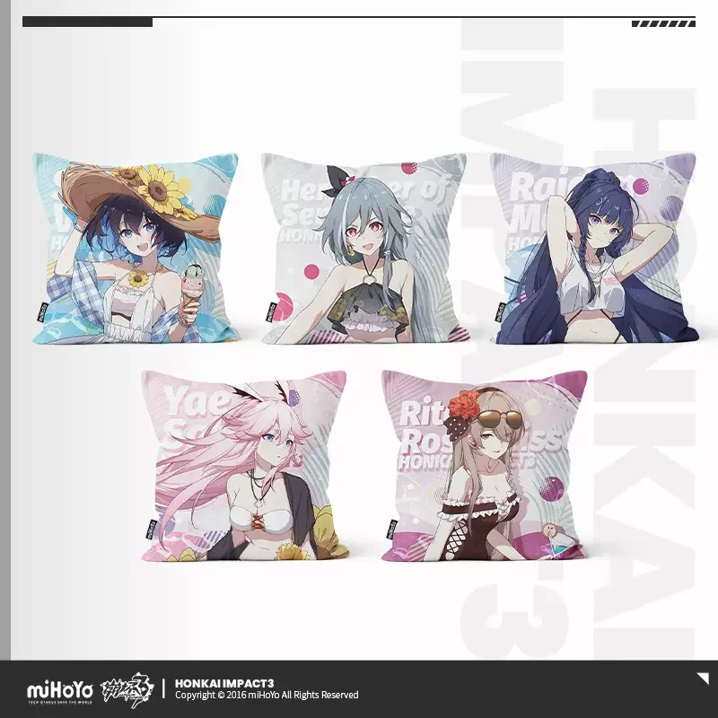 Sunsyea Honkai Impact 3rd Official Merch miHoYo Original Authentic Summer Series Pillow Bianka Ataegina Bronya Fu Hua