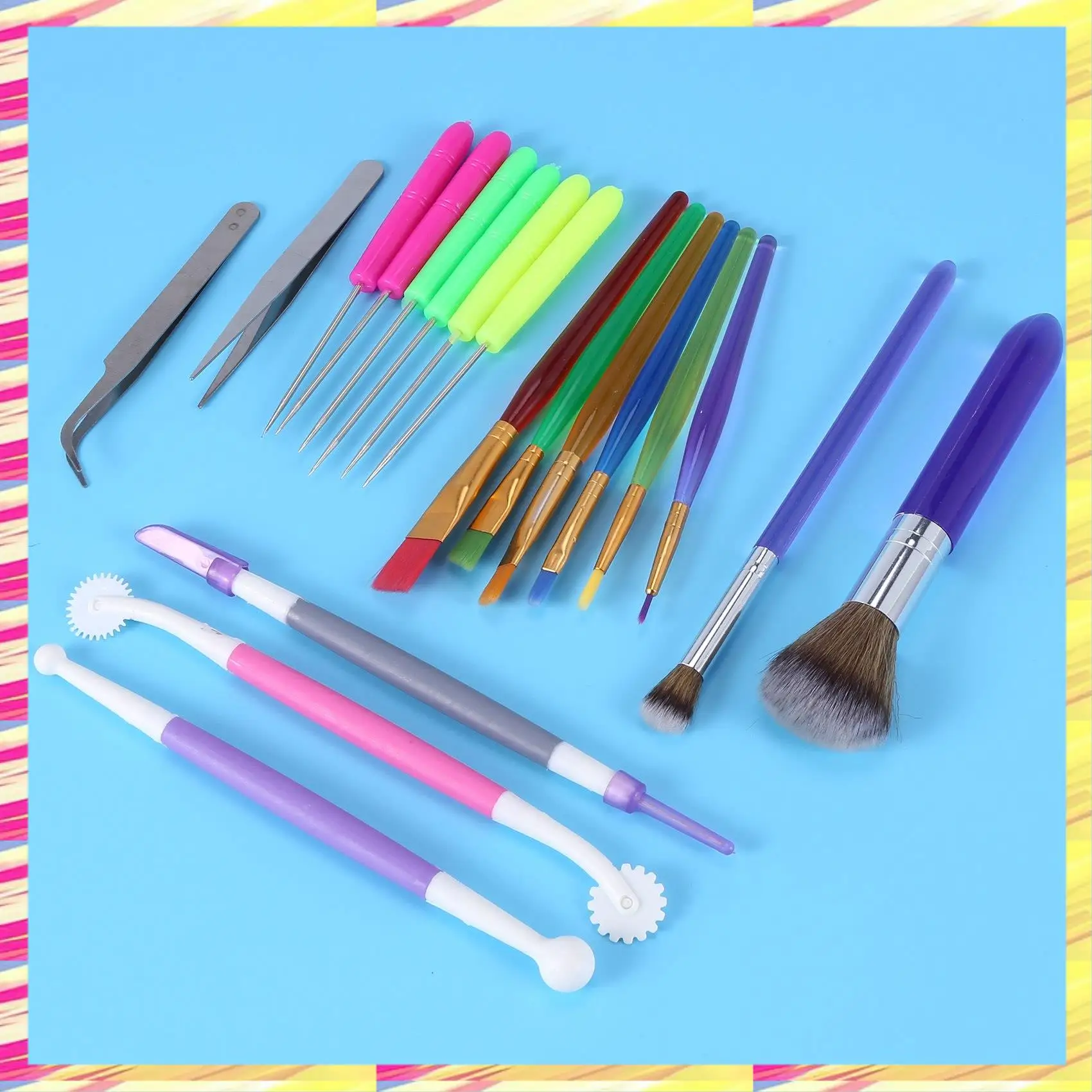 

ABJJ 11 Pcs Cake Decorating Brushes Tools Set Cookie Decorating Brushes Fondant Decorating Tools Fondant Decoration Supplies