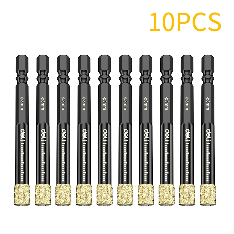 6-14mm Durable Hexagonal Shank Brazed Diamond Drill Bits Set For Tile Granite Marble Stone Hard Materials Hole Opener