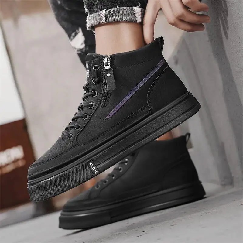 

Men Boots Winter High Top Leather Shoes Fashion Cotton Ankle Business Casual Outdoor Male Sneakers New