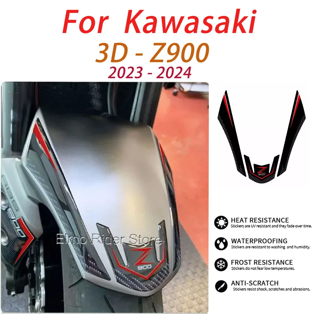 

For Kawasaki Z900 z900 2023 2024 3D Motorcycle Sticker Fender Stickers Accessories Waterproof Anti-slip Protection Decal