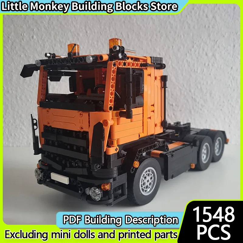 

City Car Model MOC Building Bricks Semi Trailer Truck 6 x 4 Modular Technology Children Holiday Gifts Assemble Toys Suit