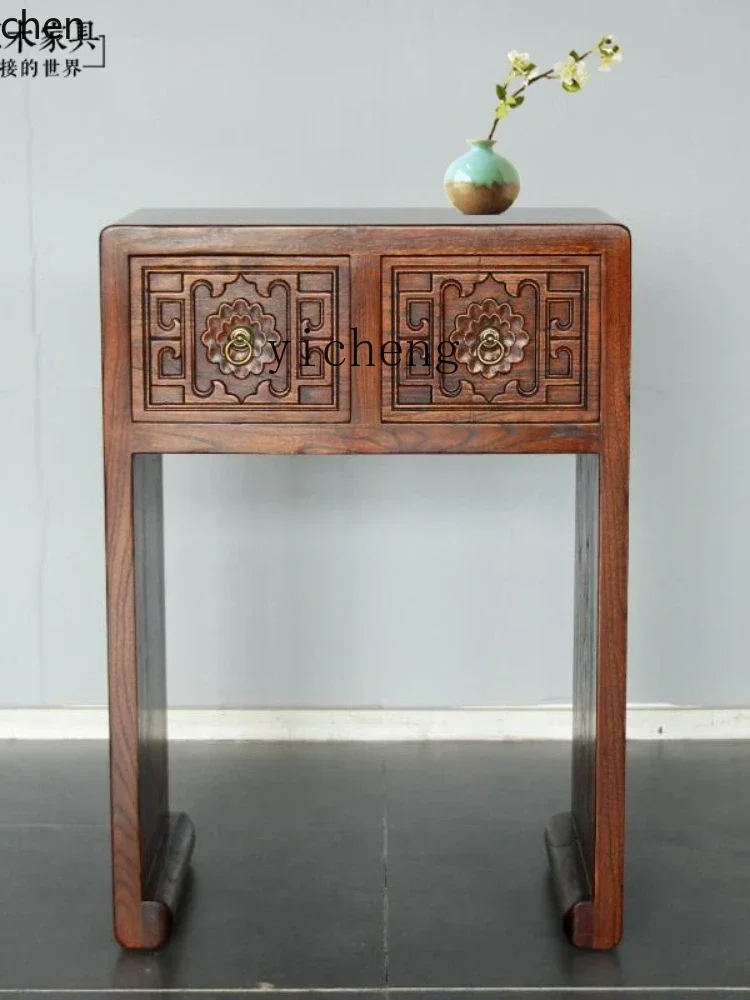 ZMLTraditional Chinese Style Ming-Qing Period Solid Wood Console Tables Side View Side Table Console