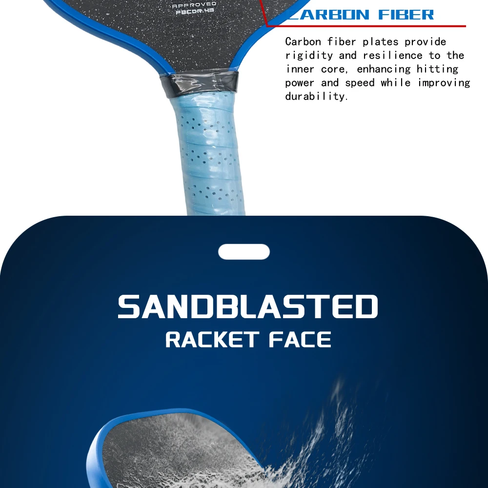 Honolulu J3CR Heißgepresster CFC Carbonfaser Pickleball-Schläger – Detail 12