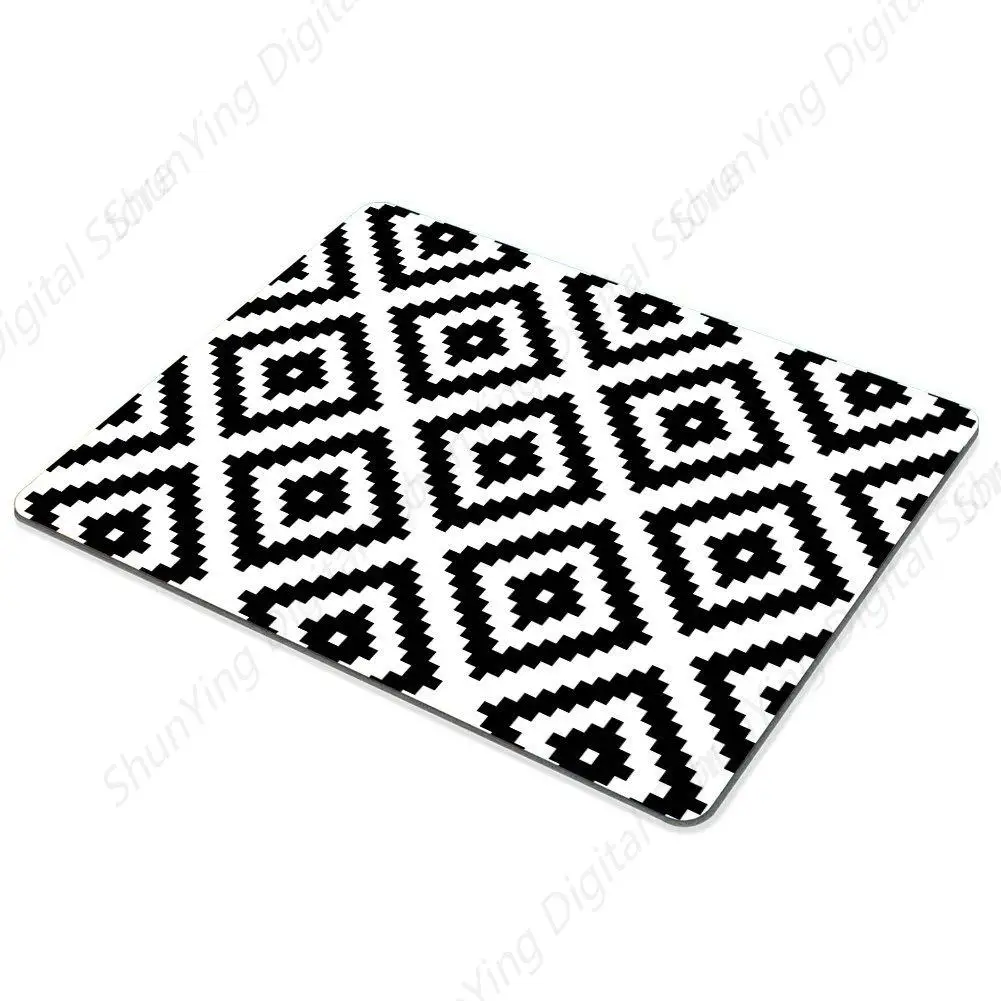 Alfombrilla de ratón serie blanca y negra, los regalos son alfombrillas de ratón antideslizantes, adecuadas para ordenadores de escritorio, PC y portátiles, 25*30cm